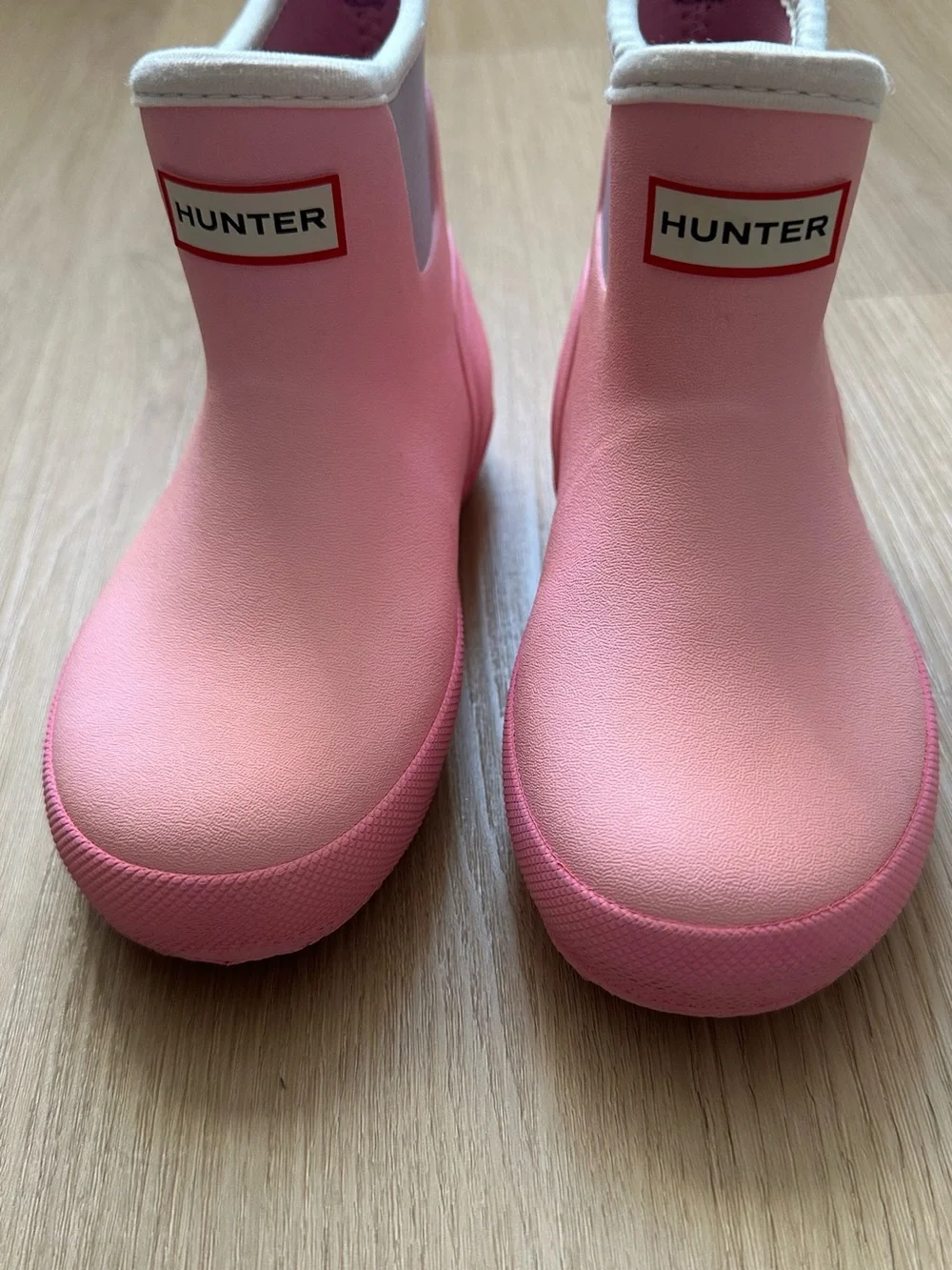 Hunter Kids Pink Rain Chelsea Boots